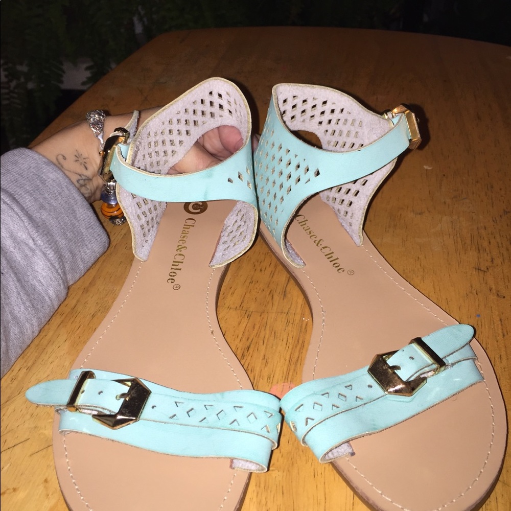 Teal Sandals